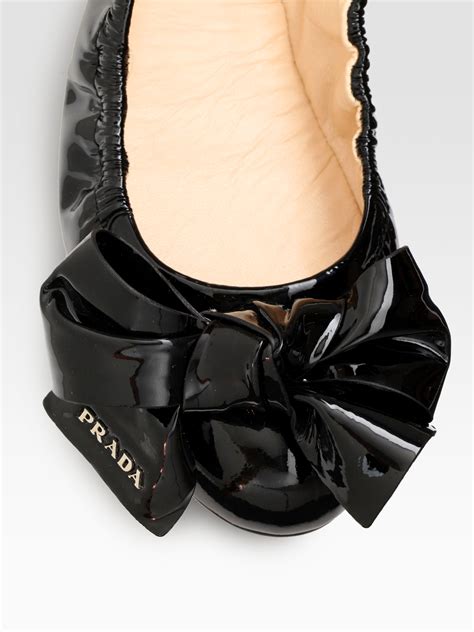 prada ballerina flats with bow|prada pumps damen.